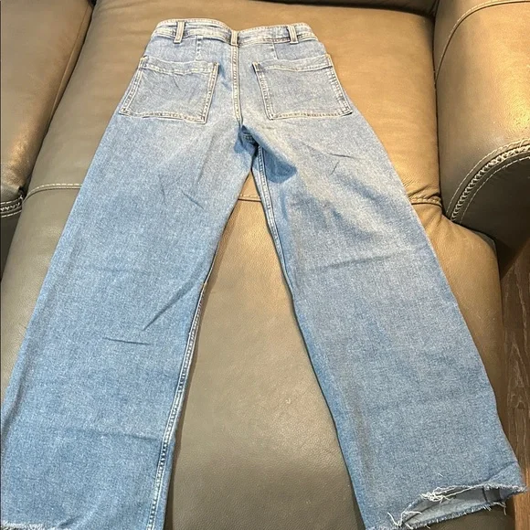Zara Wide-Leg High Waist Blue Jeans, size 4, NWOT - Picture 5 of 5